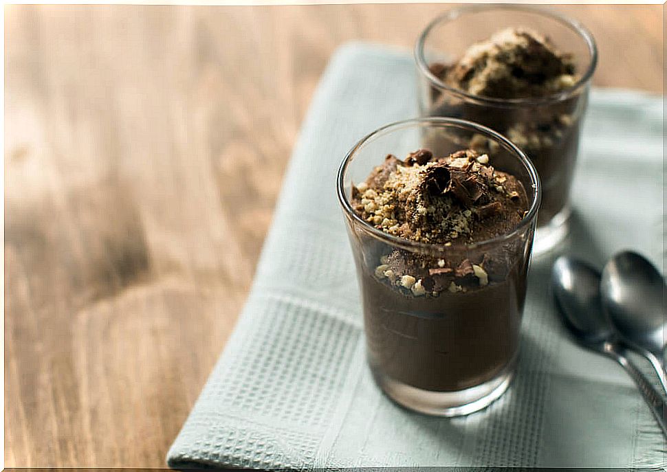 Smoothie with soft tofu and chocolate