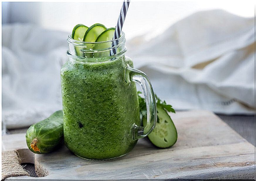 Fresh cucumber juice.