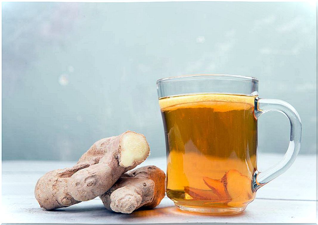 Ginger infusion to relieve earache in babies and children