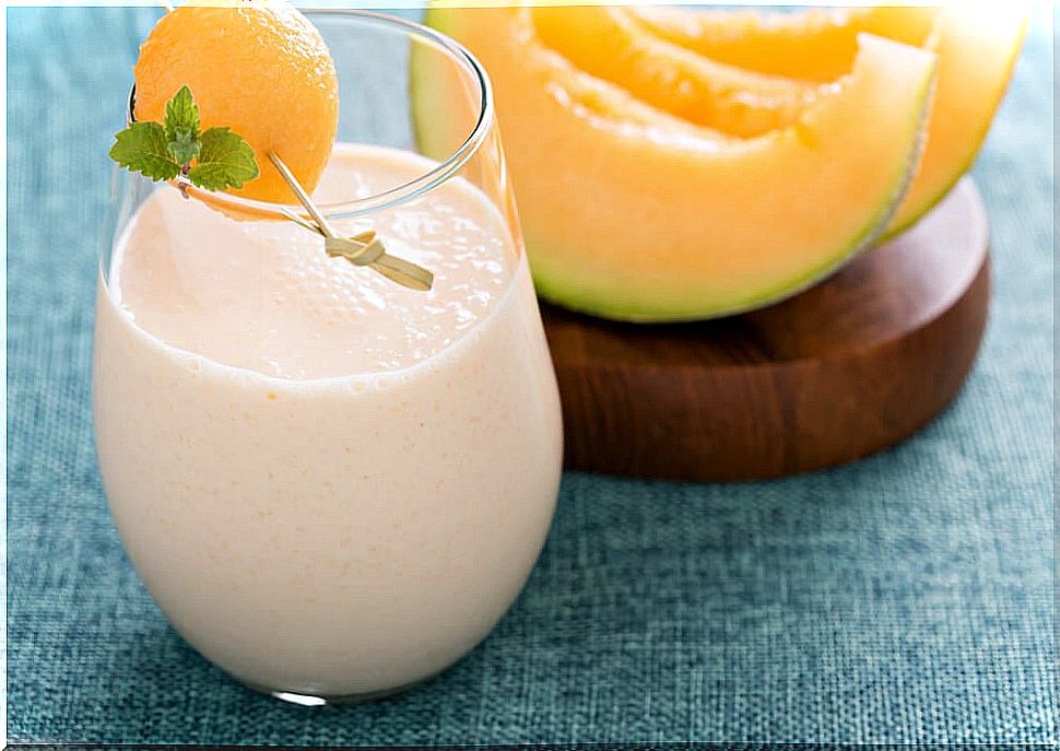 Fat burning smoothie with melon