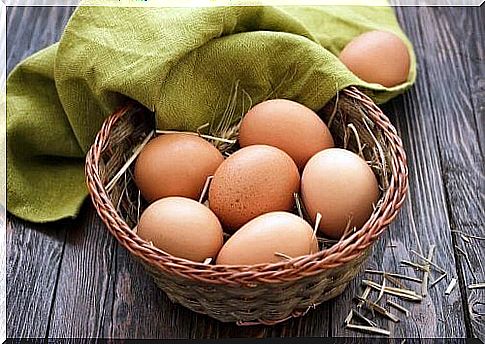 Eggs in a basket