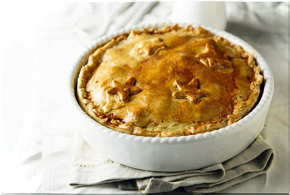 Recipe to prepare chicken pot pie.