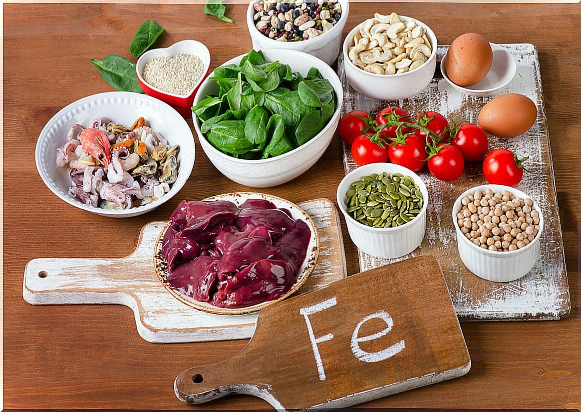 Iron foods to prevent anemia.